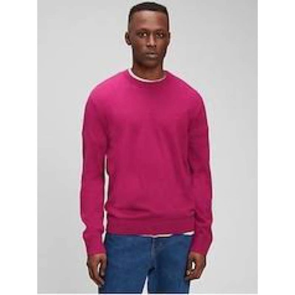 GAP Other - Gap Mainstay Crewneck Sweater Pink Lightweight Cotton Sz M NWT